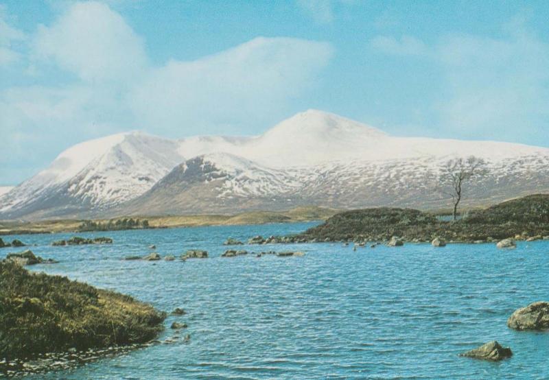 Black Mount Argyll In Winter Clach Leathad from Glencoe Road Rare Postcard