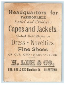 1870's-80's  H. Leh & Co. Novelties & Fine Shoes Adorable Baby In White P172