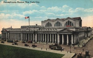 VINTAGE POSTCARD PENNSYLVANIA TRAIN STATION NEW YORK CITY c. 1908