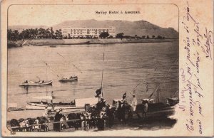 Egypt Savoy Hotel a Assouan Aswan Vintage Postcard C104