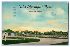 1954 Springs Motel Apartments Restaurant Lexington Kentucky KY Vintage Postcard