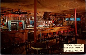 Postcard Interior of World Famous Red Dog Saloon in Juneau, Alaska