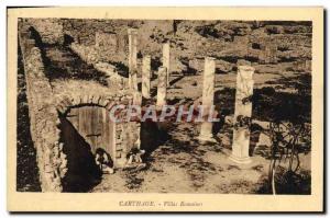 Old Postcard Carthage Roman Villas