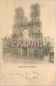 Old Postcard Cathedral Rennes