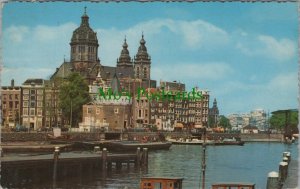 Netherlands Postcard - Amsterdam - Schreierstoren and St Nicolas Church RS25588