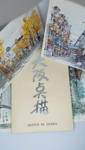 postcard Osaka Japan by T. Shimizu - 10 piece set