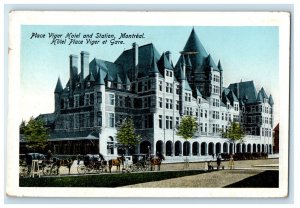 c1920s Place Viger Hotel and Station Montreal Quebec Canada Postcard