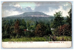 1905 Grand Hotel Monka Mountain Rear Trees Catskill Mountains New York Postcard
