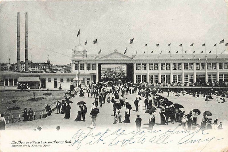 c1905 Boardwalk Casino Smokestack Asbury Park NJ J Murray Jordan  P9 