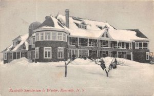 Kentville Nova Scotia Canada Kentville Sanatorium in Winter Postcard AA70383