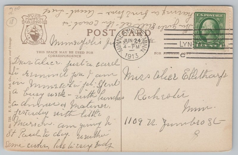 Minneapolis Minnesota~Central High School~Vintage Postcard