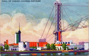 Vtg 1933 Hall Of Science Century Of Progress Sky Ride Tower Chicago IL Postcard