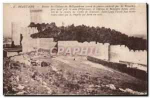 Old Postcard Beaucaire The castle ramparts Riviera