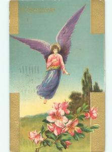 Divided-Back BEAUTIFUL ANGEL SCENE Great Postcard AB0067