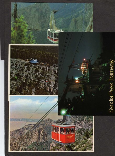 NM Lot 4 Sandia Peak Tram Tramway ALBUQUERQUE NEW MEXICO Postcards  Postcards