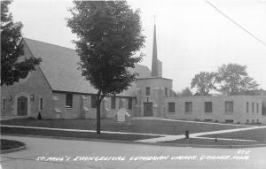 F24/ Garner Iowa RPPC Postcard 1960 St Paul's Evangelical Lutheran Church