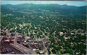 Postcard AERIAL VIEW SCENE Rutland Vermont VT AL6072