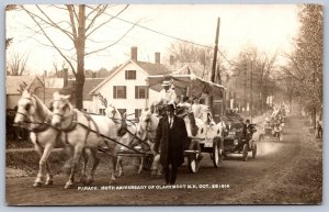 K46/ Claremont New Hampshire RPPC Postcard c1910 180th Anniversary Parade 508