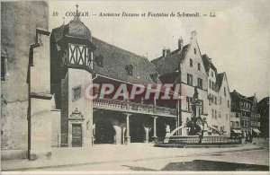 Old Postcard Colmar Old Customs and Fontaine Schwendi