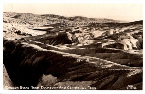 Tennessee Erosion Scene Near Ducktown and Copperhill Basin Real Photo