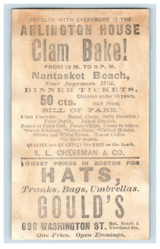 1880's Arlington House Clam Bake Nantasket Beach S.L. Chessman & Co. P196