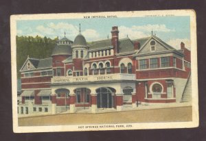 HOT SPRINGS NATIONAL PARK ARKANSAS IMPERIAL BATH HOUSE VINTAGE POSTCARD