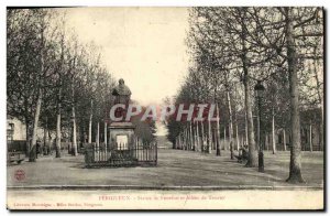 Old Postcard Perigueux Statue of Fenelon and Allees de Tourny