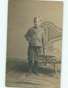 Old rppc KIDS - CHILDREN SCENE Great Postcard AB1857