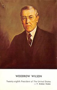 Woodrow Wilson Painted By F. Graham Coates Staunton, Virginia USA View Postca...