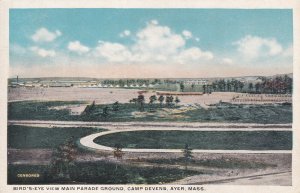 AYER, Massachusetts, 1910-1920s; Bird's-eye View Main Parade Ground, Camp Devens