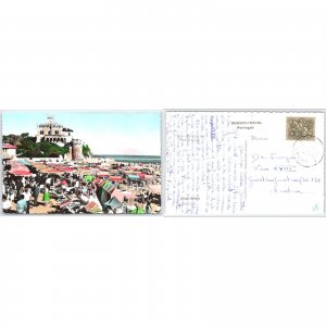 Postcard Praia do Estoril Beach Scene Portugal