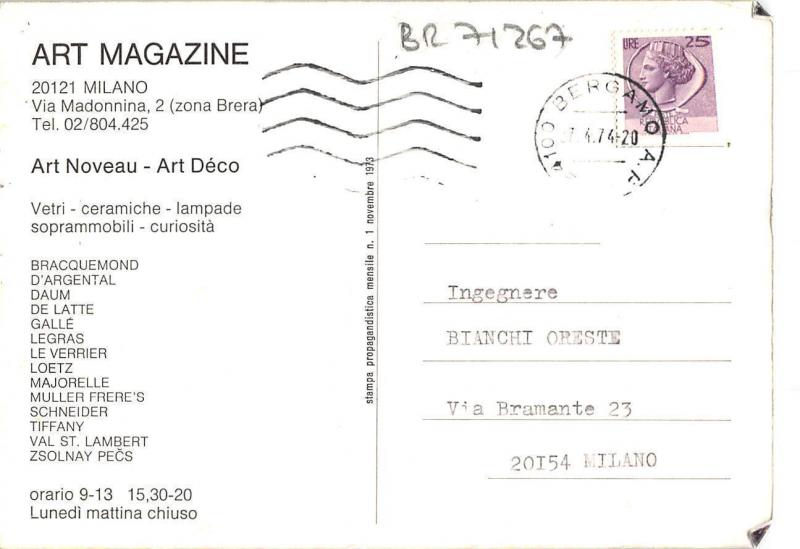 BR71267 art magazine milano art nouveau art deco  italy