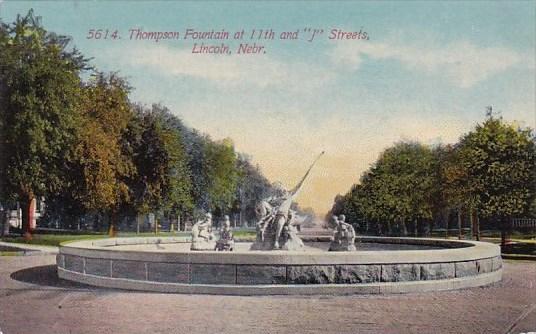 Nebraska Lincoln Thompson Fountain At 11th And J Streets