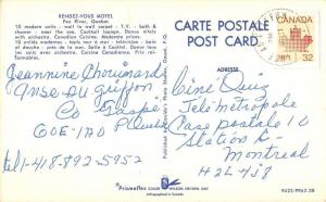 Fox River Quebec Rendez Vous Motel Multiview Antique Postcard K42987