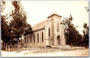 Antigo WI-Wisconsin, 1912 St. John Catholic Church Real Photo RPPC Postcard