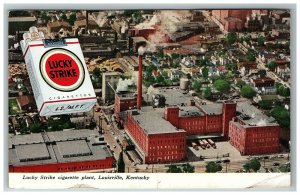 1950s Lucky Strike Postcard Cigarette Tobacco Plant Louisville Ky Bird's Eye 