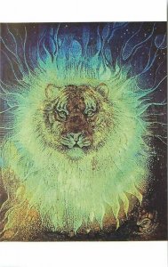 Artist Fantasy Lion Pomegranate 1950s Postcard 11644