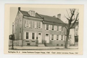 NJ - Burlington. James Fenimore Cooper House; Capt. Lawrence House  RPPC