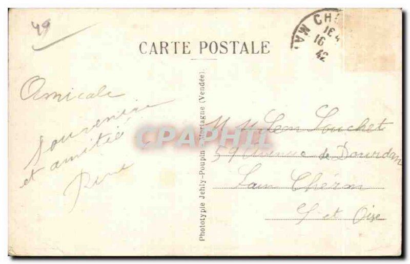 Old Postcard Cholet Aerial view