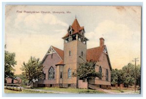 c1910 First Presbyterian Church, Memphis Missouri MO Unposted Antique Postcard