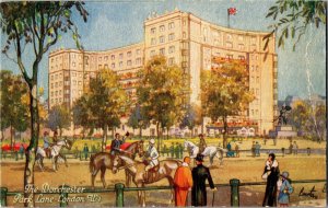 Tucks, The Dorchester Park Lane London Oilette A/S Burton Vintage Postcard G16