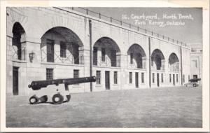 Courtyard Fort Henry Ontario ON Cannons Vintage Postcard E16