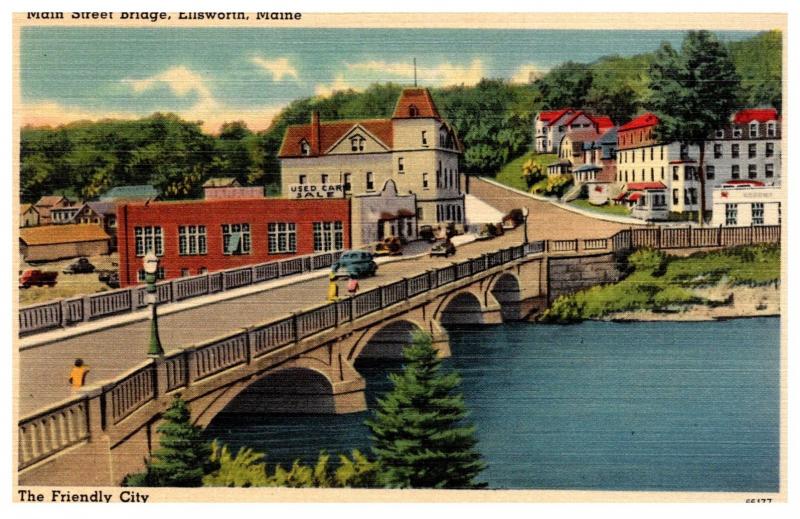 Maine  Ellsworth , Main Street Bridge