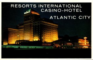 New Jersey Atlantic City Resorts International Casino Hotel At Night 1984