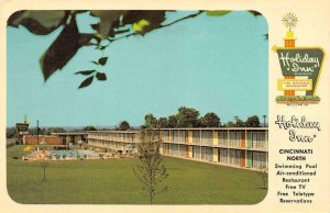 CINCINNATI, Ohio OH   HOLIDAY INN NORTH MOTEL  Pool View  ROADSIDE  Postcard