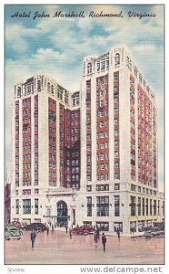 Hotel John Marshall, Richmond, Virginia, 30-40s