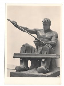 RPPC Schwertschleifer Ernst Kunst Sculpture Heinrich Hoffmann 4X6 Photo Postcard