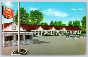 Roadside~Frontier Motel From Hwy Poplar Bluff Missouri~Vintage Postcard