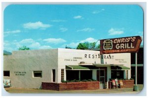 Colorado Springs Colorado CO Postcard Chris Grill Restaurant Exterior View c1960