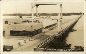 Joe Wheeler Dam AL Tenn River CLINE Real Photo Postcard